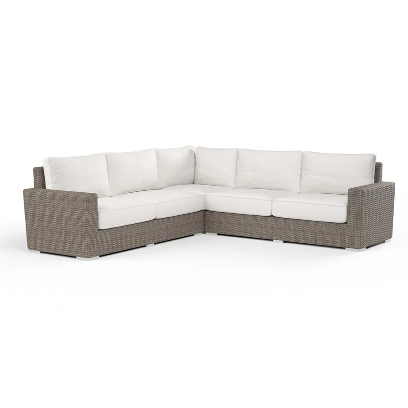 Coronado Sectional in Canvas Flax w/ Self Welt - Driftwood | Sunset West - SW2101-SEC-FLX-STKIT Clearance
