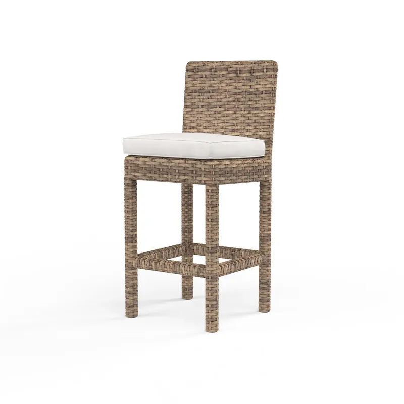 Fresh Stock Havana Counter Stool in Canvas Flax w/ Self Welt - Tobacco | Sunset West - SW1701-7C-FLAX-STKIT