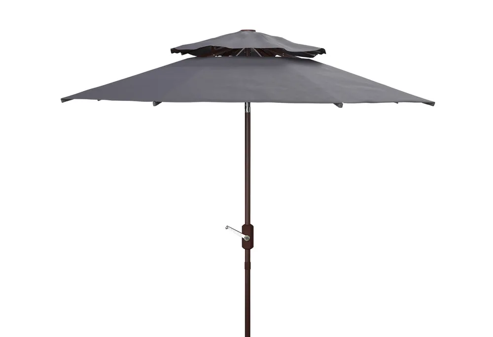 Lorenia 9Ft Double Top Market Umbrella | Safavieh - PAT8201 Next Day Delivery