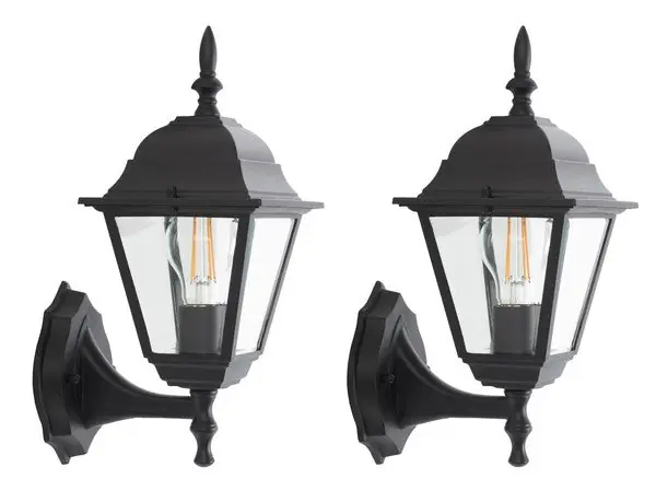 Safavieh Rhion Outdoor Wall Sconce - Black (Set of 2) Limited Offer