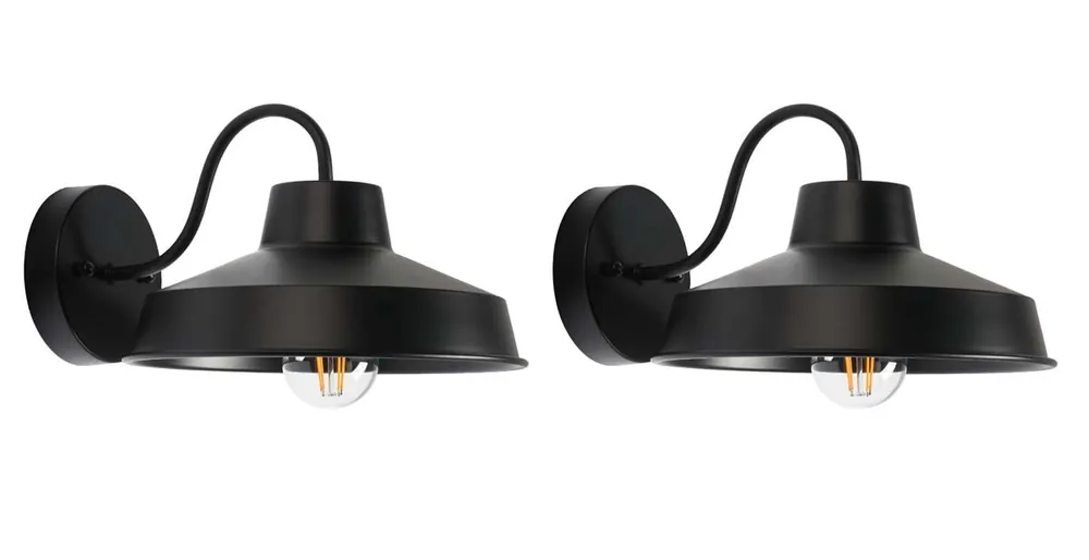 Shop Now Safavieh Quarry Outdoor Wall Sconce - Black (Set of 2)
