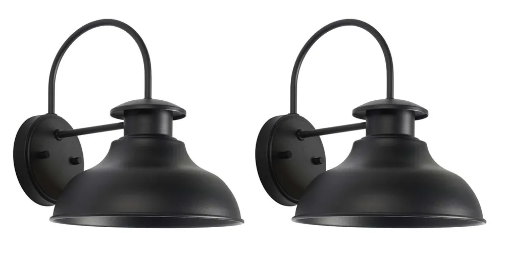 Safavieh Linden Outdoor Wall Sconce - Black (Set of 2) Trending