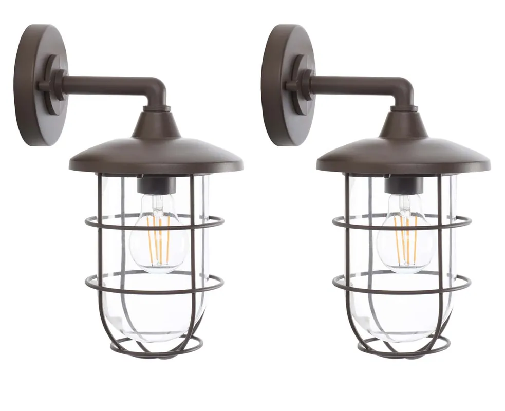 Time-Limited Safavieh Liese Outdoor Wall Sconce - Oil Rubbed Bronze (Set of 2)