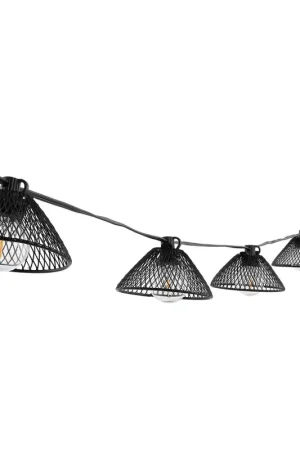 Worldwide Shipping Safavieh Junia LED Outdoor String Lights - Black