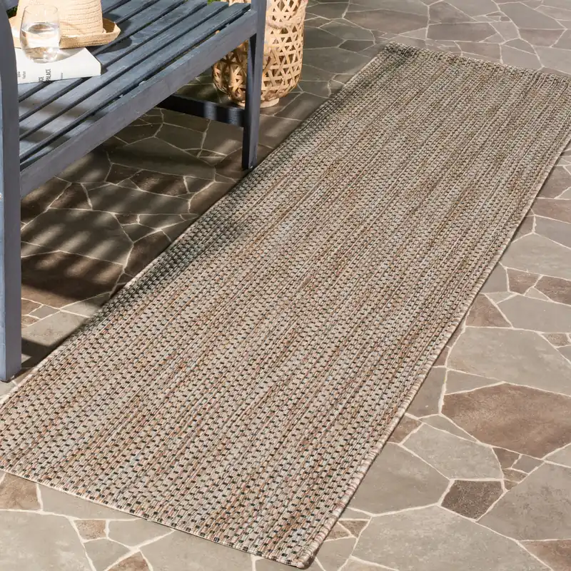 Safavieh Courtyard Rug Collection CY8521-37312 - Natural / Black Holiday Sale