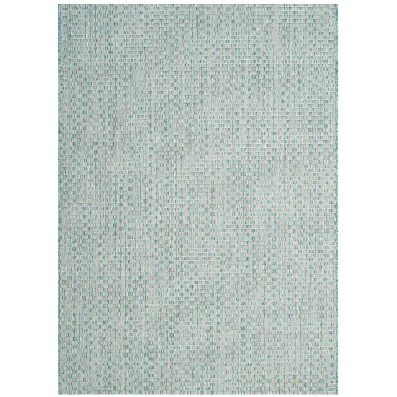Exclusive Safavieh Courtyard Rug Collection CY8653-37121 - Light Blue / Light Grey