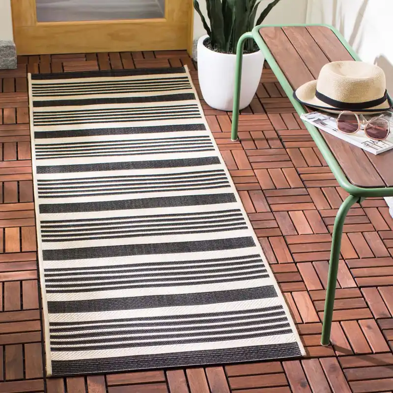 Safavieh Courtyard Rug Collection: CY6062-233 - Beige / Blue Money Back Guarantee
