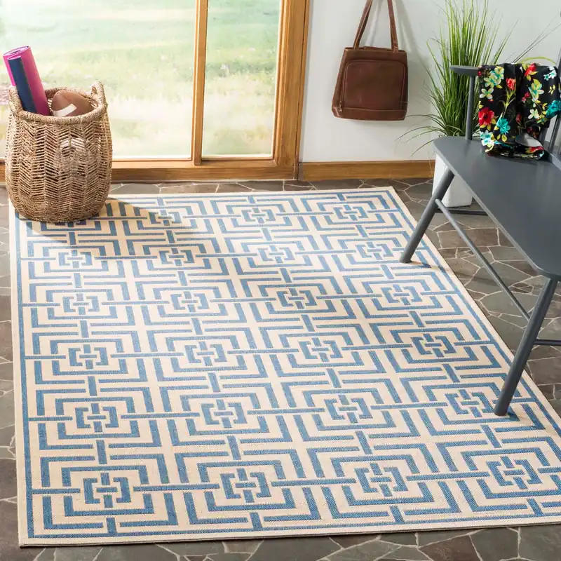 Top Rated Safavieh Linden Rug Collection: LND128N - Cream / Blue