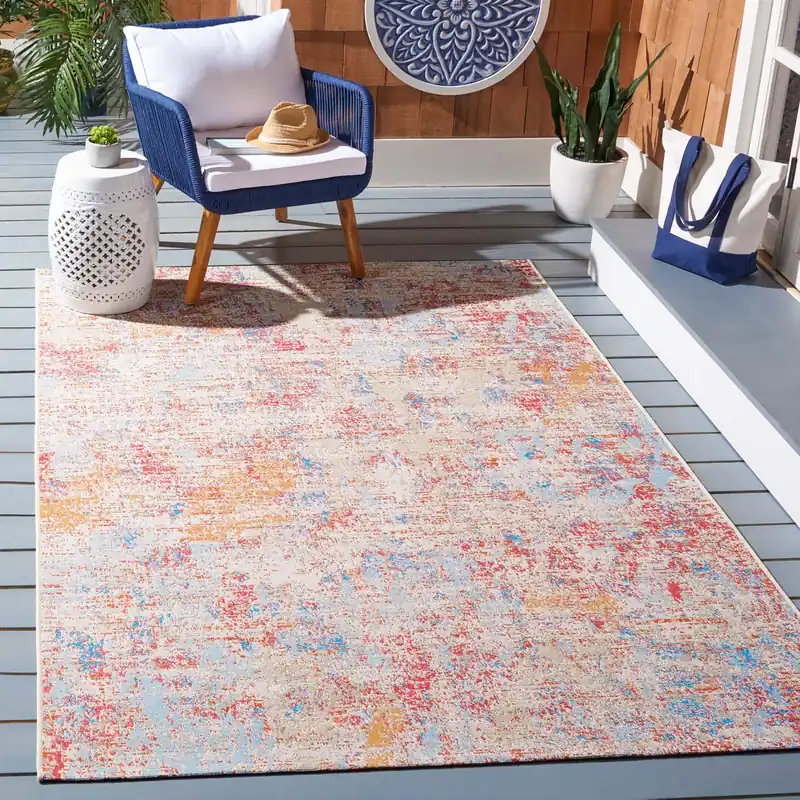 Safavieh Summer Rug Collection SMR451A - Ivory / Light Blue Sale