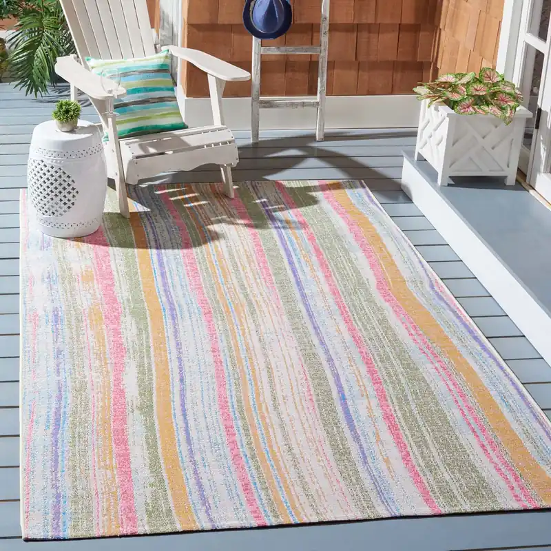 Safavieh Summer Rug Collection SMR496A - Ivory / Green New Release