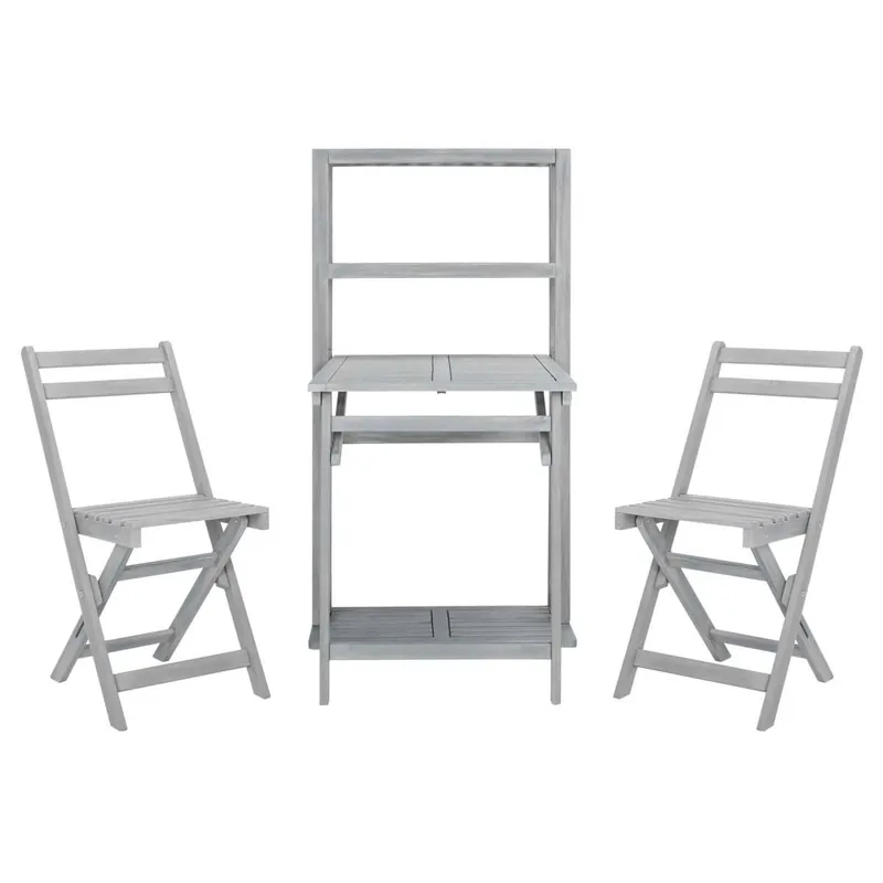 Modern Safavieh Griffen Balcony Dining Cabinet - Ash Grey