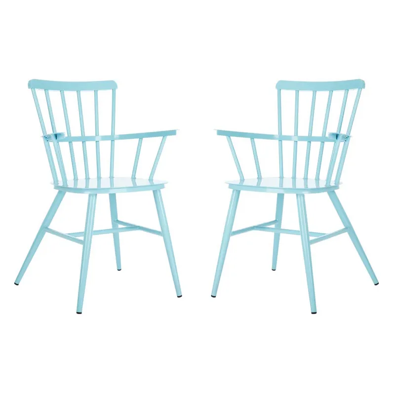 Exclusive Safavieh Clifton Arm Chair - Baby Blue (Set of 2)