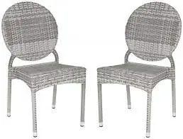 Safavieh Valdez Indoor-Outdoor French Bistro Stacking Side Chair - Grey (Set of 2) Exclusive Offer