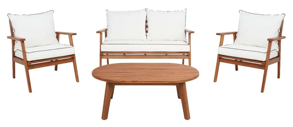 Holiday Sale Safavieh Deacon 4 Pc Living Set - Natural / Beige