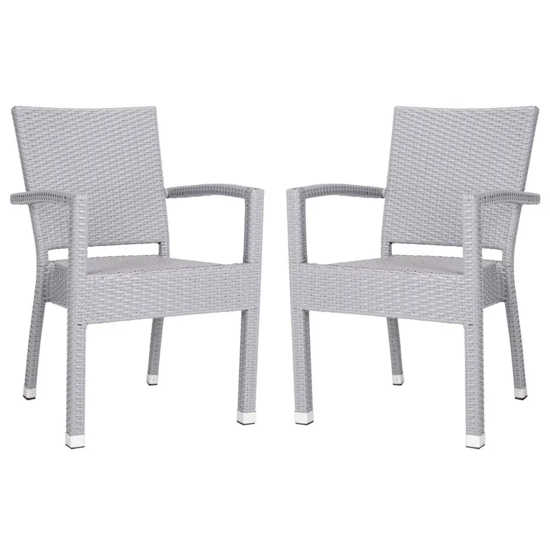Price Cut Safavieh Kelda Stacking Arm Chair - Grey (Set of 2)
