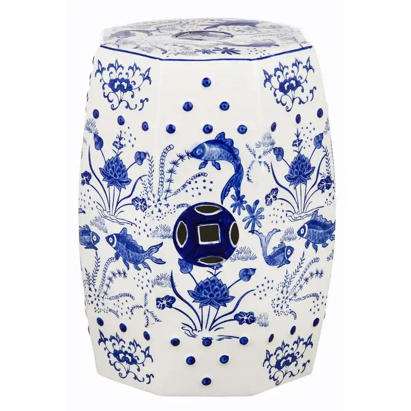 Next Day Delivery Cloud 9 Chinoiserie Garden Stool | Safavieh - ACS4557