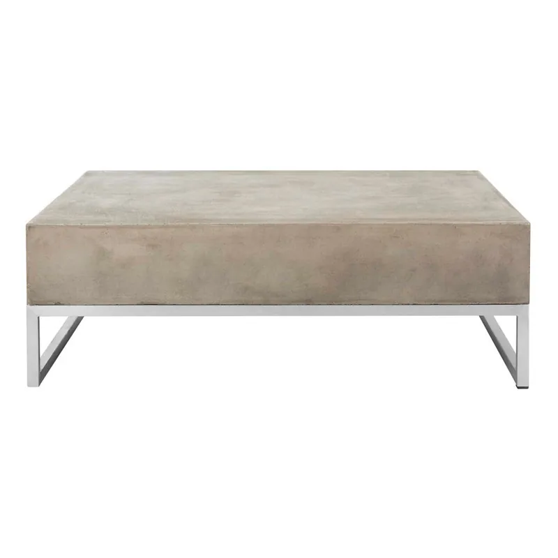 Eartha Indoor Outdoor Modern Concrete 11.42 Inch H Coffee Table | Safavieh -VNN1017 Limited Time