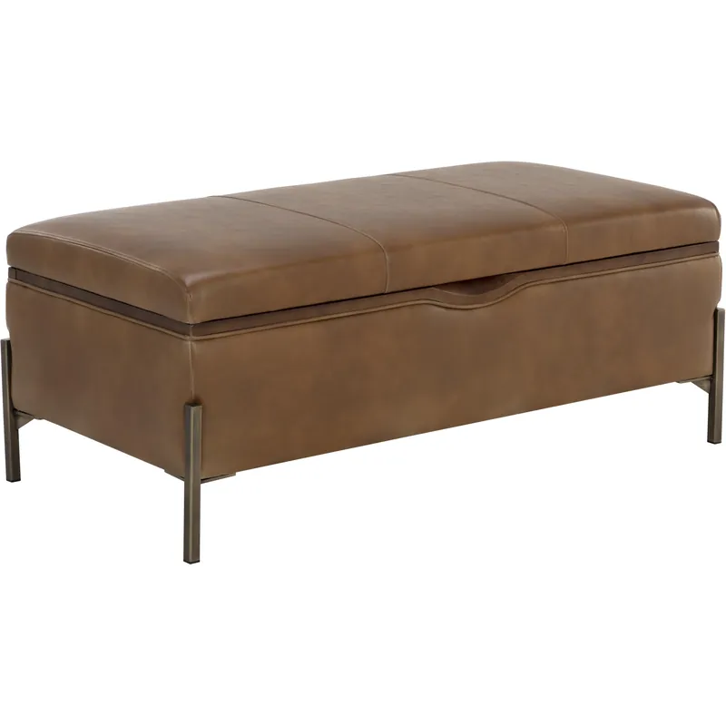 Best Seller Kael Tobacco Tan Storage Bench