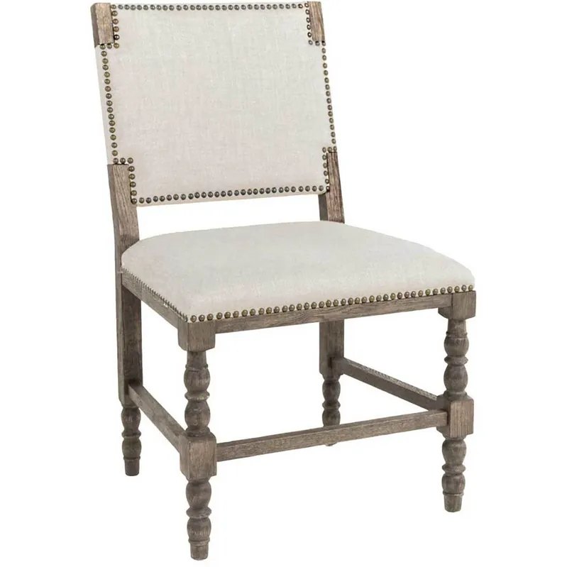Tyson Burnished Oak / Sunbrella Linen Dove Dining Chair Don’t Miss Out