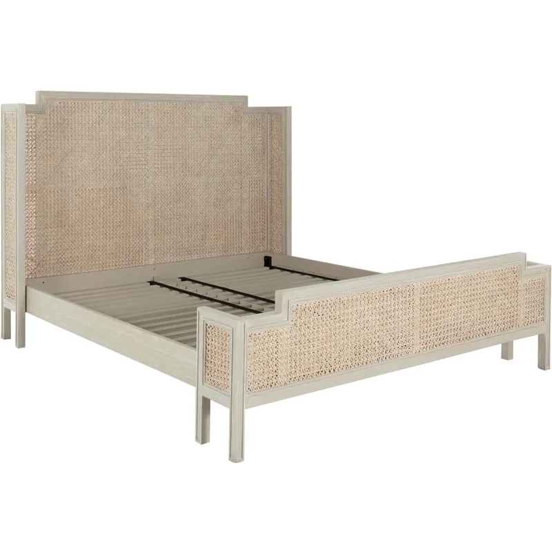 Camille Cerused White King Bed Today Only