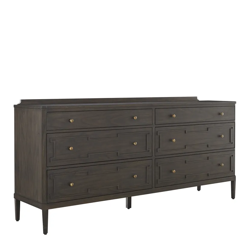 Glenwood Cerused Brown and Brushed Antique Brass Dresser Hassle-Free Returns