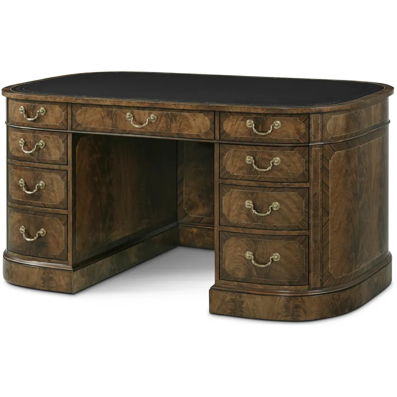Buy Today Sloane 60 X 36 inch Edwardian Brown Desk, Wooden