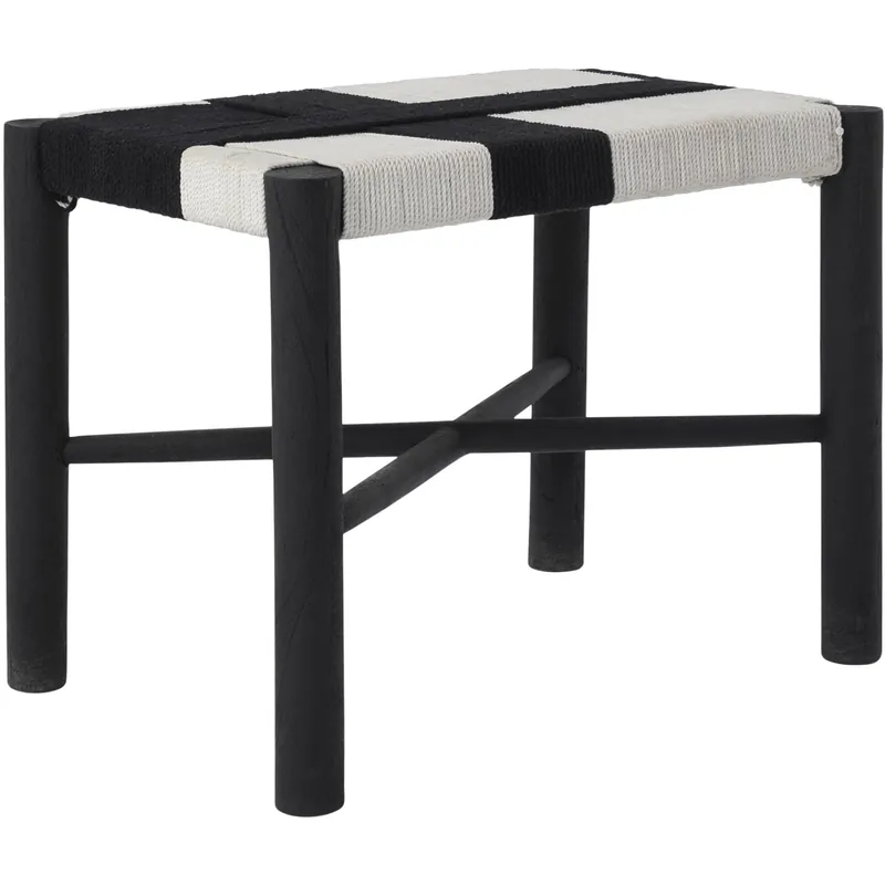 Plex 16 inch Black and Black & White Stool Genuine