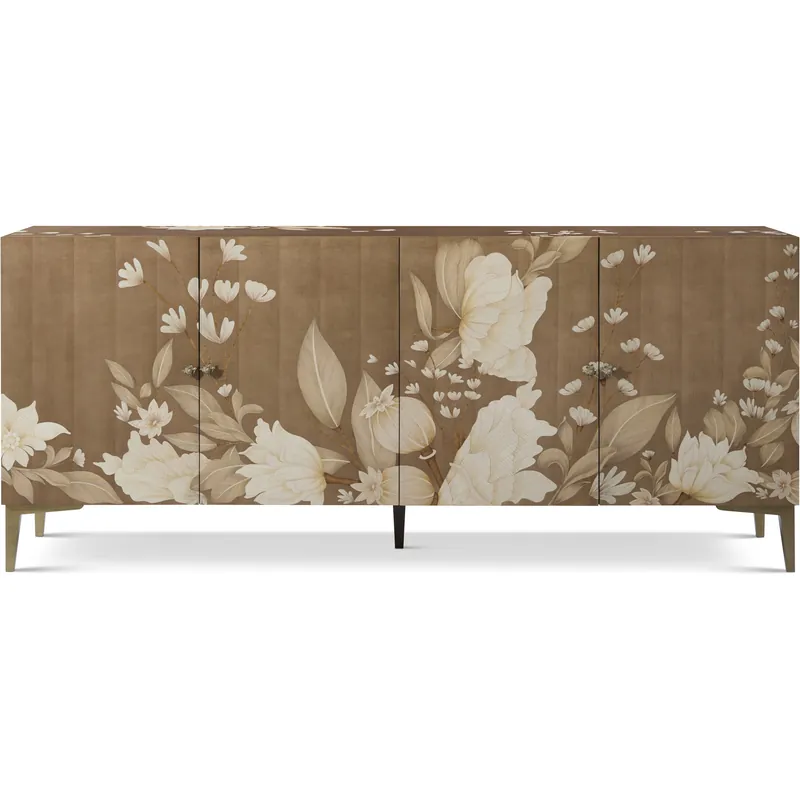 Bouquet 80 X 19 inch Toasted Cashew Sideboard, Wooden, 4-Door Budget