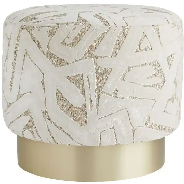 Crafted Avalon 21 inch Swiss Coffee Swivel Ottoman