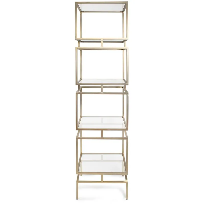 Free Shipping Canberrn 82 X 21.75 inch Gold Etagere