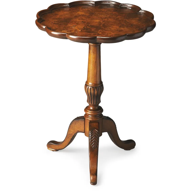 Seasonal Sale Masterpiece Dansby26 X 20 inch Olive Ash Burl Accent Table, Pedestal