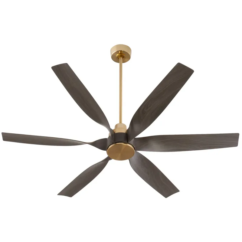 Hassle-Free Returns Kimbo 60 inch Aged Brass with Colonial Black Blades Patio Fan