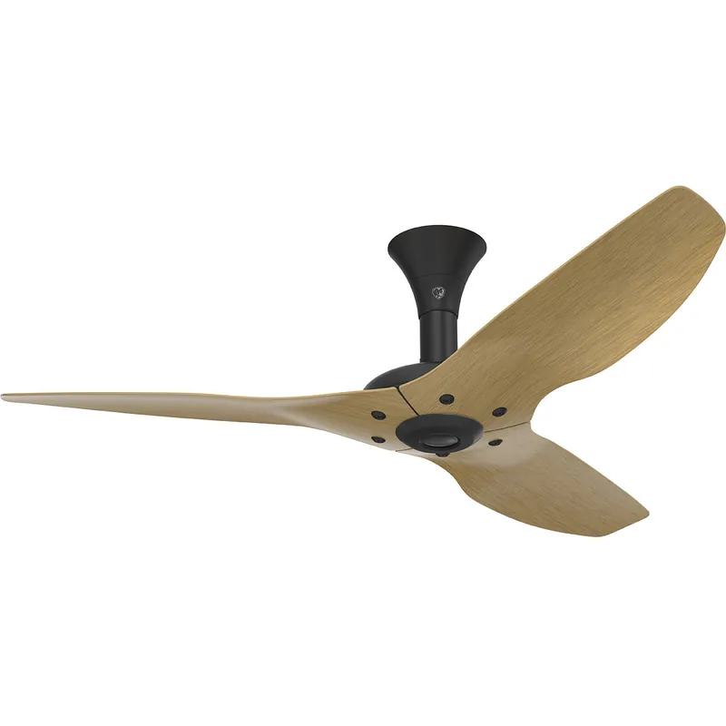 Haiku 52 inch Black with Caramel Wood Grain Blades Outdoor Ceiling Fan Low Price