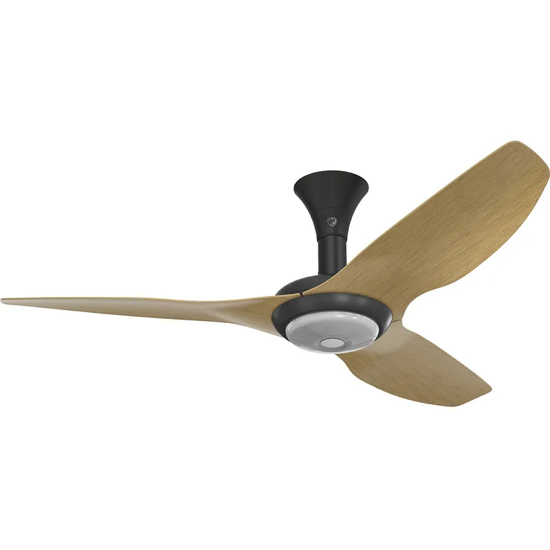 No Minimum Order Haiku 52 inch Black with Caramel Wood Grain Blades Outdoor Ceiling Fan