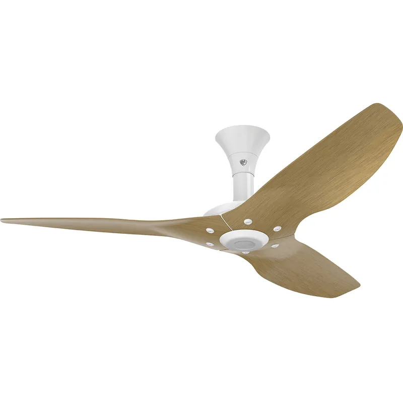 Last Chance Haiku 52 inch White with Caramel Wood Grain Blades Outdoor Ceiling Fan