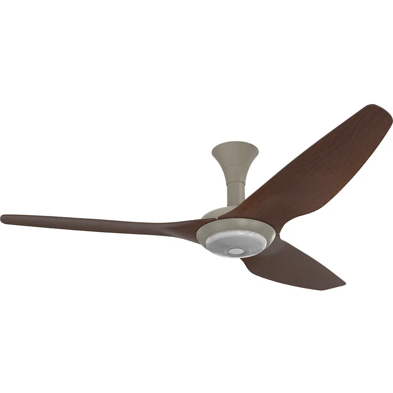 Haiku 60 inch Satin Nickel with Cocoa Wood Grain Blades Outdoor Ceiling Fan Exclusive Offer