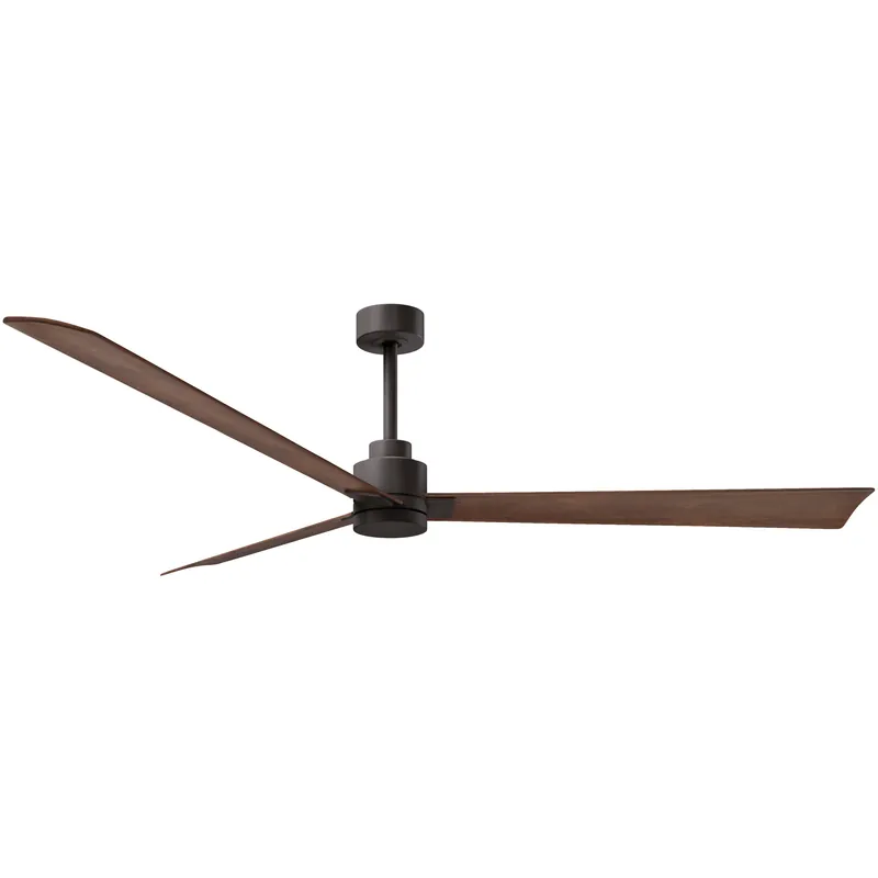 Atlas Alessandra 72 inch Textured Bronze with Walnut Tone Blades Ceiling Fan Hot Deal