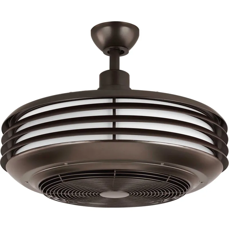 Sanford 24 inch Architectural Bronze Indoor/Outdoor Ceiling Fandelier, Progress LED Top Rated