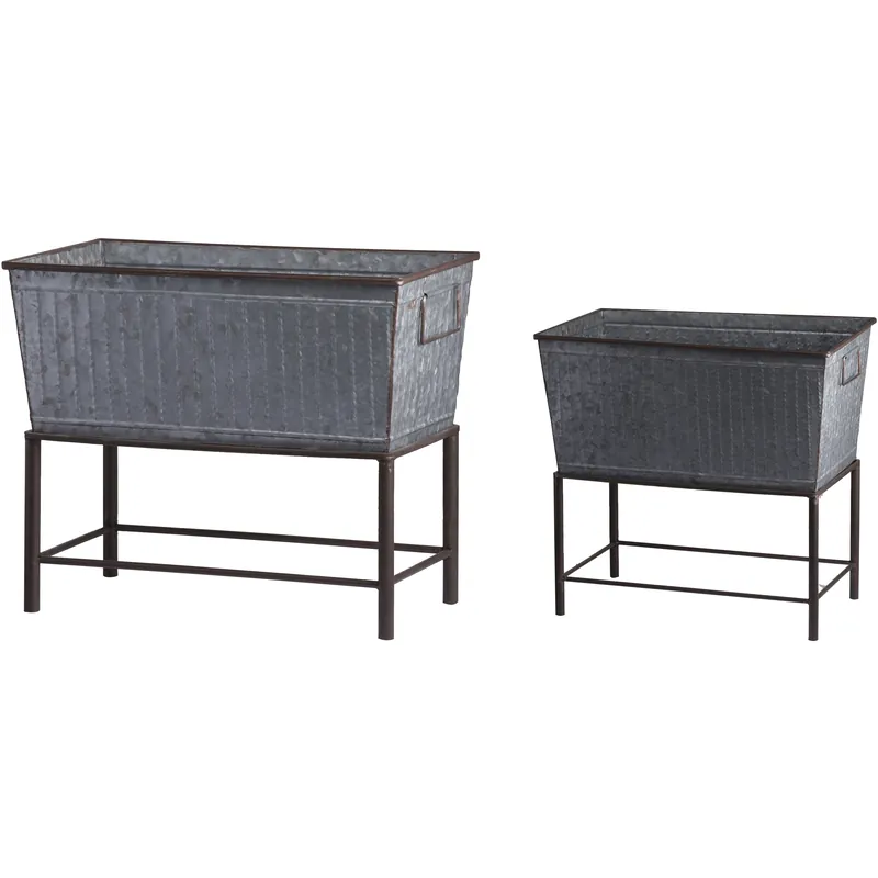 Zale Zinc Planter, Set of 2 Special Discount