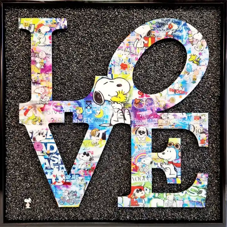 ▷ Love Snoopy by Adriano Cuencas, 2023 | Collage Print Same Day Shipping