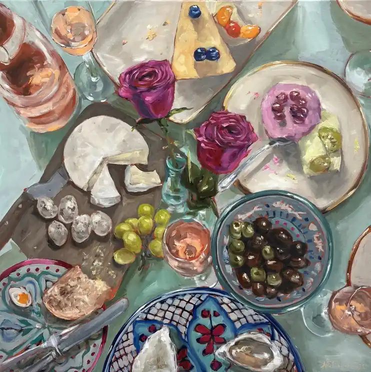 Instant Buy ▷ Birthday with my girls by Anne Böddeker, 2025 | Oil Painting for Sale