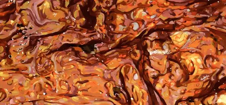 Money Back Guarantee ▷ Sun-Scorched Seaweed by Christian Frederiksen, 2021 | Acrylic Painting