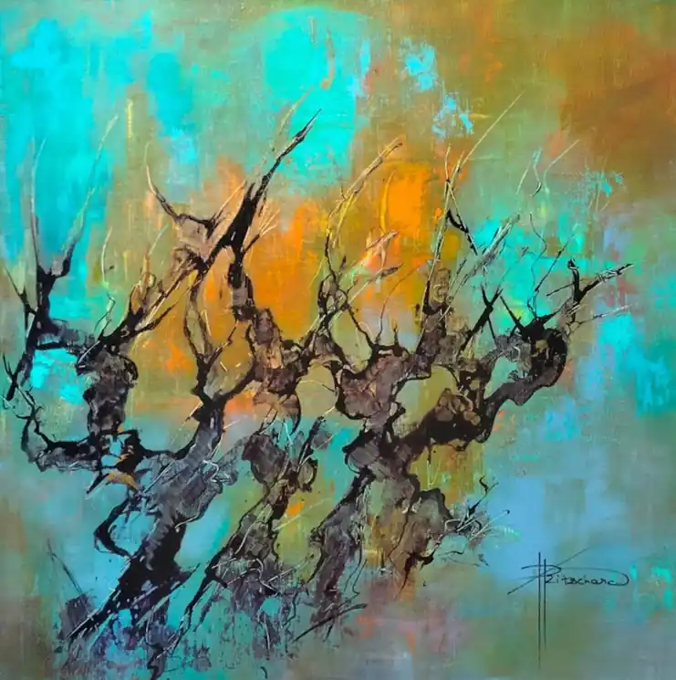 Free Returns ▷ Les ramuresImprobables by Patricia Ritschard, 2025 | Acrylic Painting