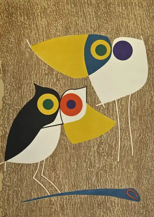 ▷ Owls by Roberto Crippa, 1970 | Lithographs Direct From Factory
