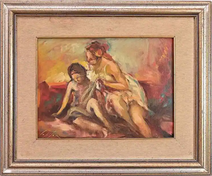 ▷ Sulking by Sergio Capitani, 1977 | Oil Painting for Sale Big Sale