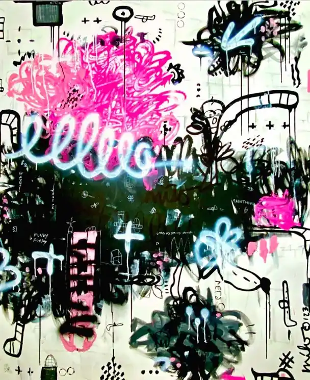 ▷ Funky Punky by Milo Schepers, 2023 | Marker Paintings Buy Direct