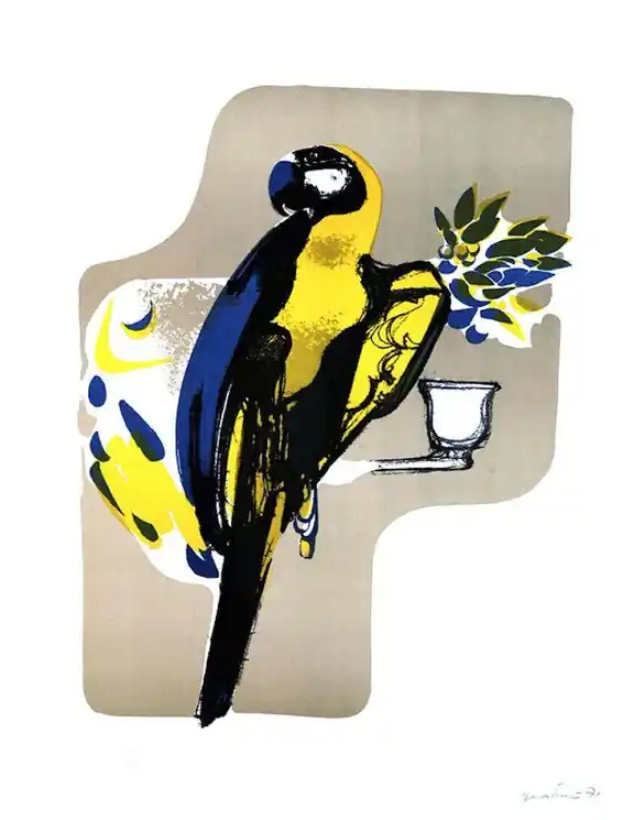 Wholesale ▷ Parrot by Carlo Quattrucci, 1971 | Lithographs