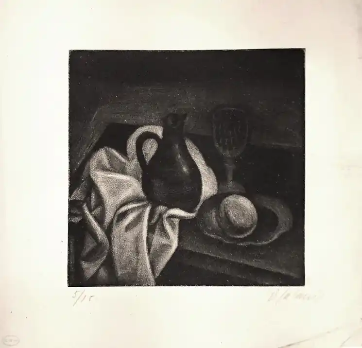 ▷ Nature Morte au Pichet by Demetrios Galanis, 1925 | Etching Print In Demand