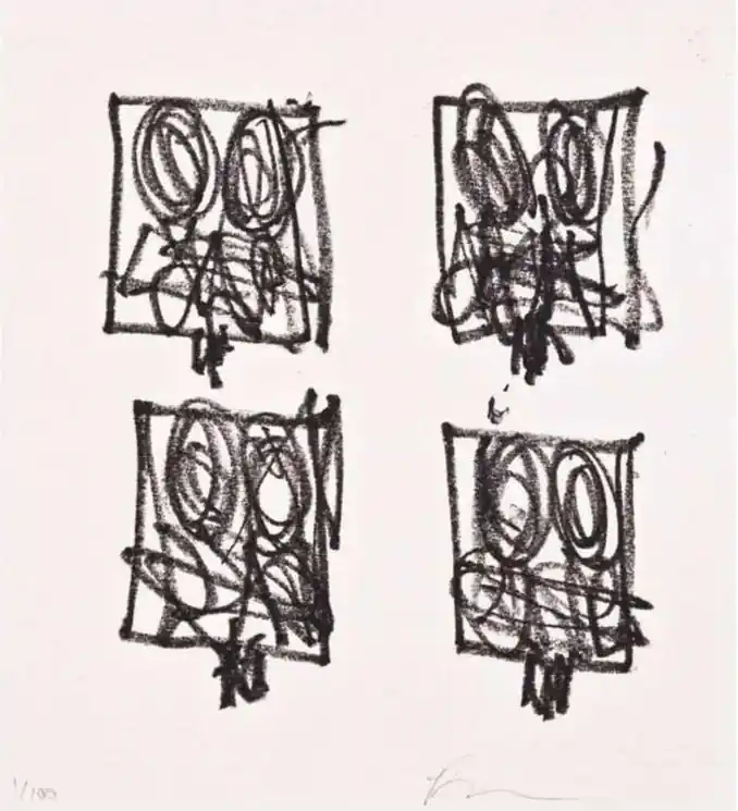 Holiday Sale ▷ Untitled Anxious Print by Rashid Johnson, 2023 | Eau-Forte Print