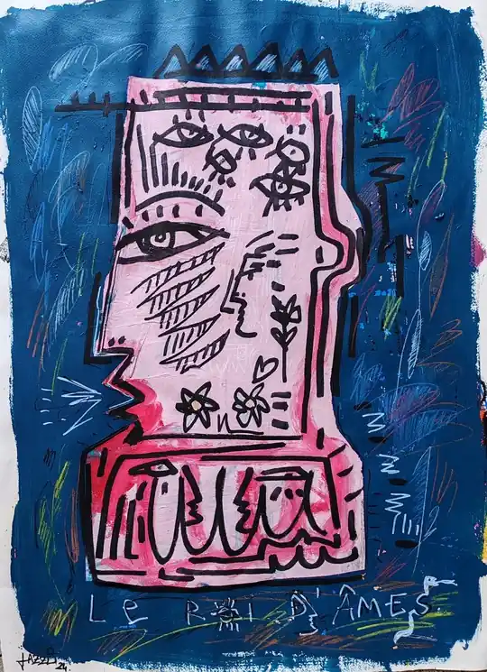 Buy Today ▷ Le roi d'âmes by Jazzu, 2024 | Acrylic Drawing